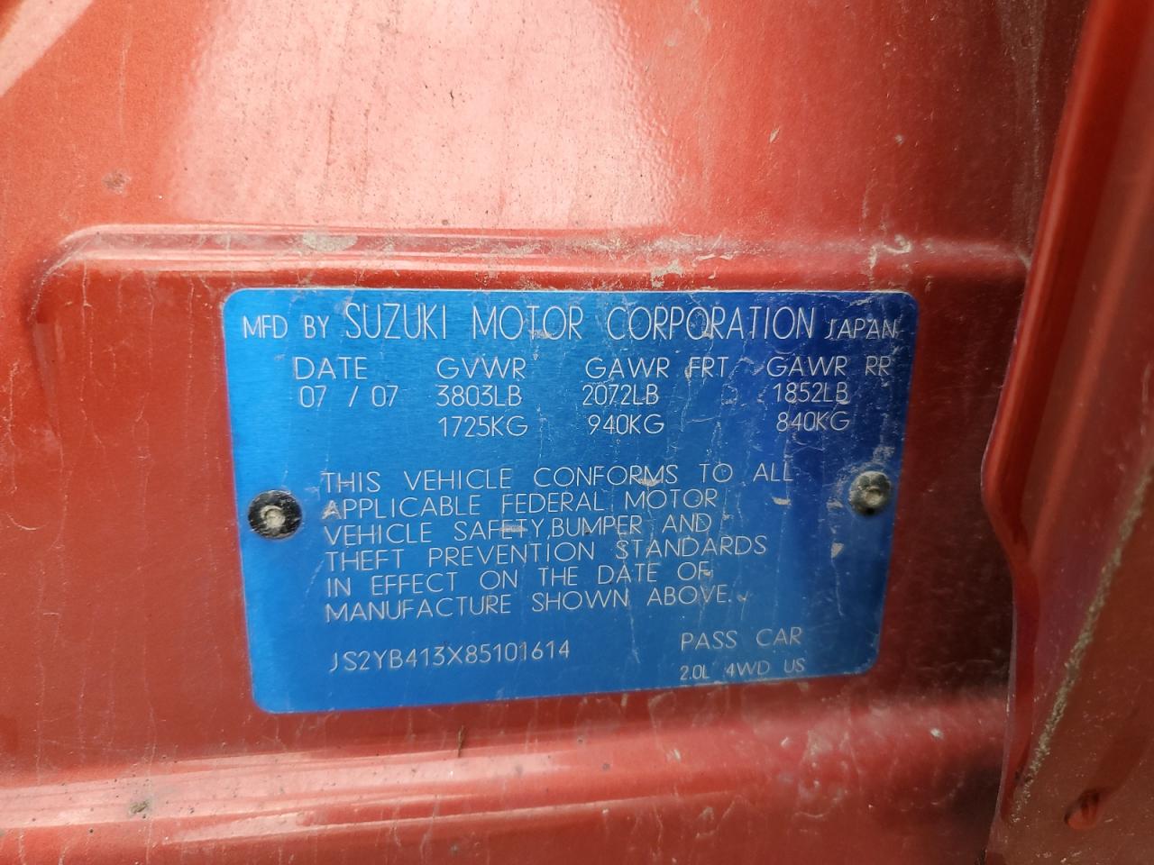 Suzuki SX4 Base Image 12