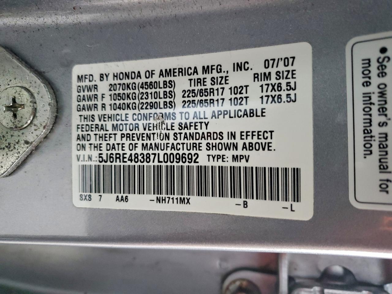 Honda Crv Lx Image 9