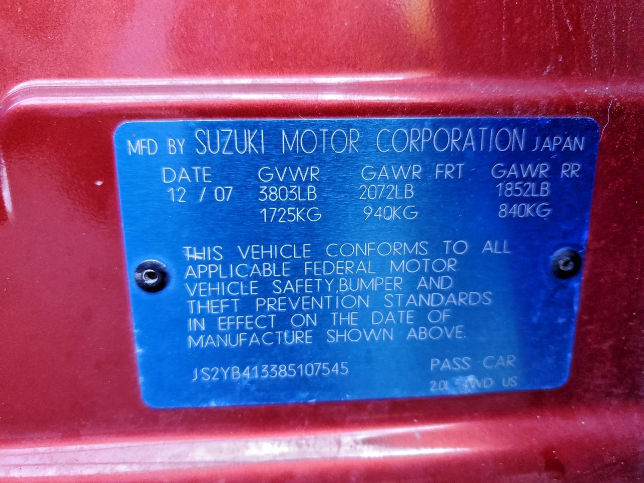 Suzuki SX4 Base Image 7